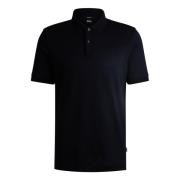 Blauwe Polo Shirts Korte Mouw Hugo Boss , Blue , Heren