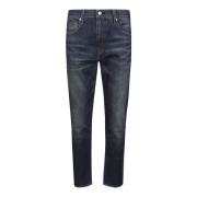 Slim Fit Donkerblauwe Jeans met Zakken Levi's , Blue , Heren