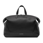 Leren Duffel Weekendtas Alexander McQueen , Black , Heren