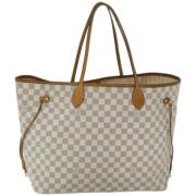 Pre-owned Canvas totes Louis Vuitton Vintage , White , Dames