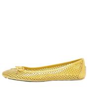 Pre-owned Leather flats Jimmy Choo Pre-owned , Yellow , Dames