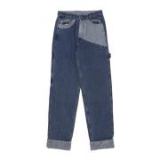 Block Denim Baggy Workwear Pants Karl Kani , Blue , Heren