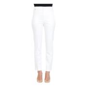 Witte katoenen stretchbroek Slim Fit Ralph Lauren , White , Dames