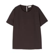 Bruine Shirt met Stijlvolle Details P.a.r.o.s.h. , Brown , Dames