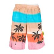 Palmboomprint Bermuda Shorts Barrow , Multicolor , Heren