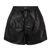 Zwarte leren shorts knickers Co'Couture , Black , Dames