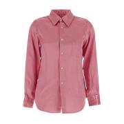 Polyester Gerimpeld Overhemd Comme des Garçons , Pink , Dames