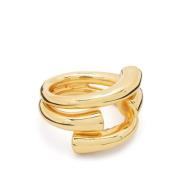 Gouden Tube Ring Sieraden Federica Tosi , Yellow , Dames