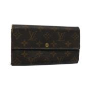 Pre-owned Coated canvas wallets Louis Vuitton Vintage , Brown , Dames