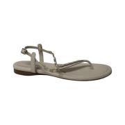 Pre-owned Leather sandals Salvatore Ferragamo Pre-owned , Beige , Dame...