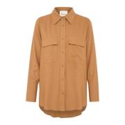 Dijon Shirt Blouse Stijlvol Trendy My Essential Wardrobe , Brown , Dam...