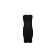 Pre-owned Cotton dresses Alaïa Pre-owned , Black , Dames