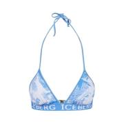 Roma Print Bikini Top Iceberg , Blue , Dames
