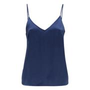 V-hals Ribaud Tank Top MVP wardrobe , Blue , Dames