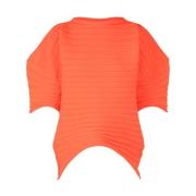 Habanero Chili Gebreid Shirt Issey Miyake , Orange , Dames