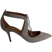 Pre-owned Suede sandals Aquazzura Pre-owned , Gray , Dames