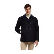 Wol-Blend Peacoat Brooks Brothers , Blue , Heren