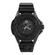 The $kull Titan Zwart Horloge Philipp Plein , Black , Heren