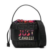 Zwarte Bucket Tas Just Cavalli , Black , Dames