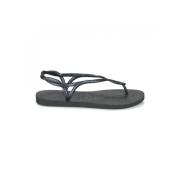 Flat Sandals Havaianas , Black , Dames