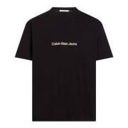 Heren T-shirt Lente/Zomer Collectie Calvin Klein Jeans , Black , Heren