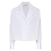 Vintage Feminine Lange Mouw Shirt MVP wardrobe , White , Dames