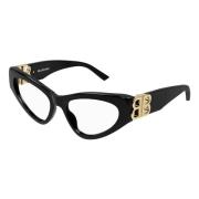 Zwarte Brillen Montuur Balenciaga , Black , Unisex
