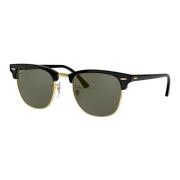 Clubmaster Polarized Sunglasses Black Gold Ray-Ban , Black , Heren