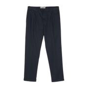 Blauwe Broek met Plooien Briglia , Blue , Heren