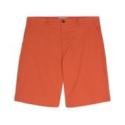Ripstop Textuur Burnt Orange Shorts Maison Kitsuné , Orange , Heren