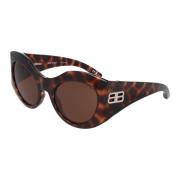 Onregelmatige Vorm Zonnebril Bb0256S Balenciaga , Brown , Dames