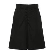 Zwarte Katoenen Poplin Tailored Shorts Jil Sander , Black , Dames