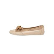 Buffed leather and suede ballet flats Candy BOW Candice Cooper , Brown...