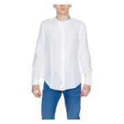 Linnen Overhemd Lange Mouwen Lente/Zomer Collectie Blauer , White , He...