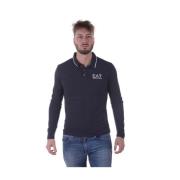 Klassieke Polo Shirt voor Mannen Emporio Armani EA7 , Blue , Heren