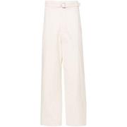 Ecru Twill Weave Riem Broek Lemaire , White , Heren