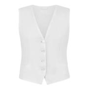 Crème Gilet Jas voor Vrouwen P.a.r.o.s.h. , Beige , Dames