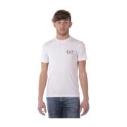 Casual Sweatshirt Tee Emporio Armani EA7 , White , Heren