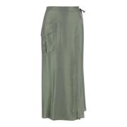 Pareo Skirt With Iridescent Effect Aspesi , Green , Dames