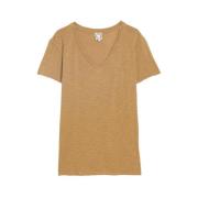 Elegante V-hals T-shirt Ines De La Fressange Paris , Brown , Dames