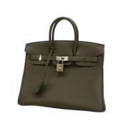 Pre-owned Leather handbags Hermès Vintage , Green , Dames