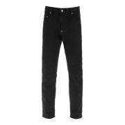 Slim Fit Zwarte Jeans Dsquared2 , Black , Heren