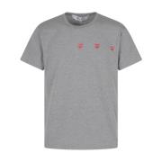 Grijze korte mouw T-shirt Comme des Garçons Play , Gray , Heren