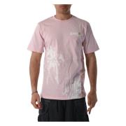 Grafische Print T-shirt Barrow , Pink , Heren