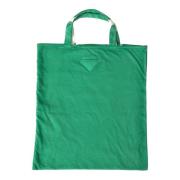 Groene Stoffen Elegante Tote Tas Prada , Green , Dames