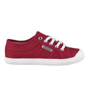 Retro Vegan Canvas Tennis Sneakers Kawasaki , Red , Dames