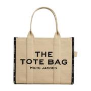 Jacquard Large Tote Bag in Beige Marc Jacobs , Beige , Dames