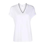Witte Topwear voor Vrouwen Brunello Cucinelli , White , Dames