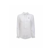 Knoop Front Shirt Polo Ralph Lauren , White , Dames