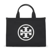 Canvas Small Tote in Zwart Tory Burch , Black , Dames